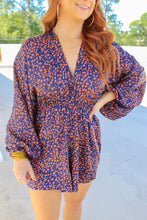 Load image into Gallery viewer, Camden Printed Flowy Romper- Navy
