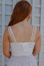 Load image into Gallery viewer, Reagan Triple Strap Square Neck Bodysuit- White
