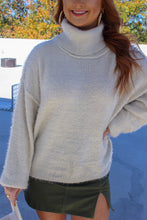 Load image into Gallery viewer, Kia Turtleneck Dolman Sweater- Champagne
