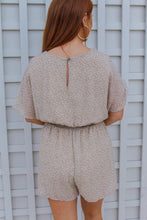 Load image into Gallery viewer, Teddi V Neck Woven Printed Romper- Taupe
