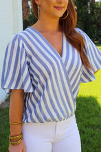 Load image into Gallery viewer, Havana Striped V Neck Crop
