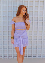 Load image into Gallery viewer, Reese Floral Smocked Set- Lavender
