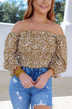 Load image into Gallery viewer, Stella Multi Color Spotty Square Neck Smocking Top- Olive
