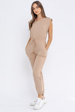Load image into Gallery viewer, Amaya Tee Jumpsuit- Taupe
